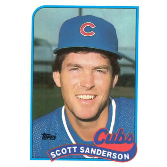 1989 Topps #212 Scott Sanderson NM-MT Chicago Cubs Baseball Card - Baseball Card Single