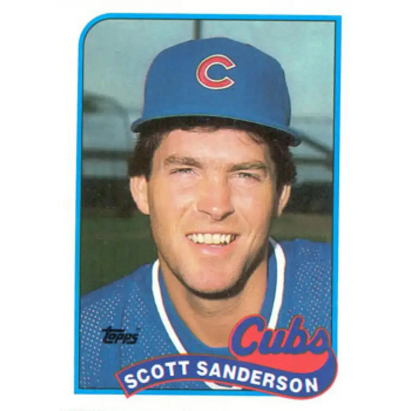 1989 Topps #212 Scott Sanderson NM-MT Chicago Cubs Baseball Card - Baseball Card Single