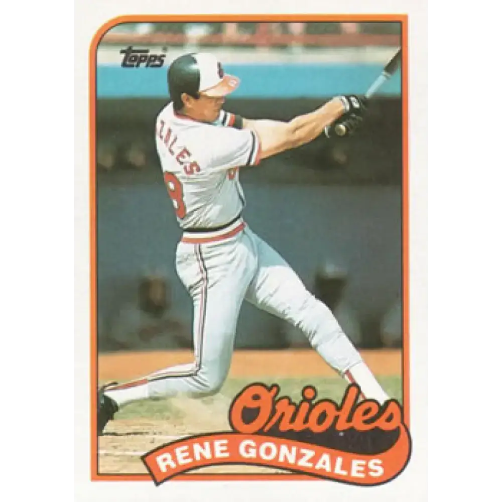 1989 Topps #213 Rene Gonzales NM-MT Baltimore Orioles Baseball Card - Baseball Card Single