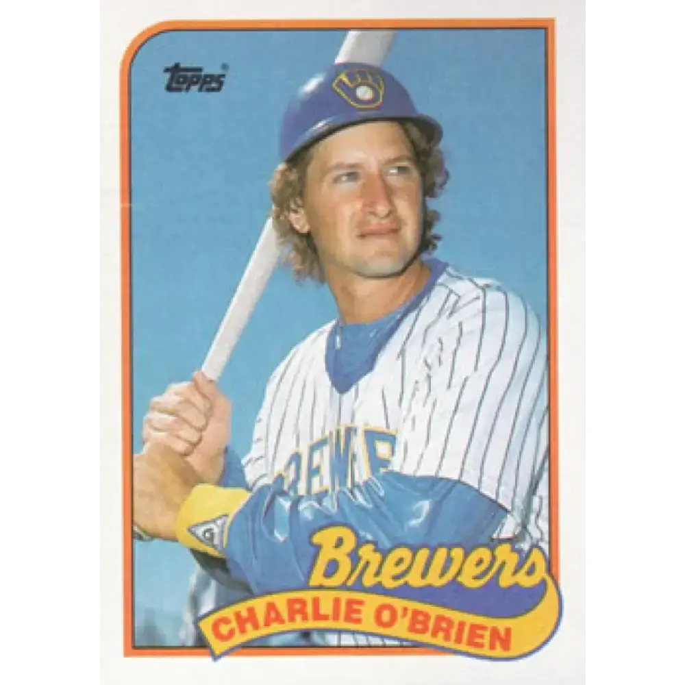 1989 Topps #214 Charlie O’Brien NM-MT Milwaukee Brewers Baseball Card - Baseball Card Single