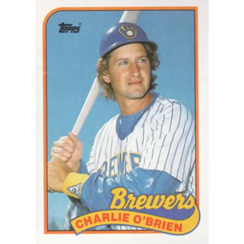 1989 Topps #214 Charlie O’Brien NM-MT Milwaukee Brewers Baseball Card - Baseball Card Single