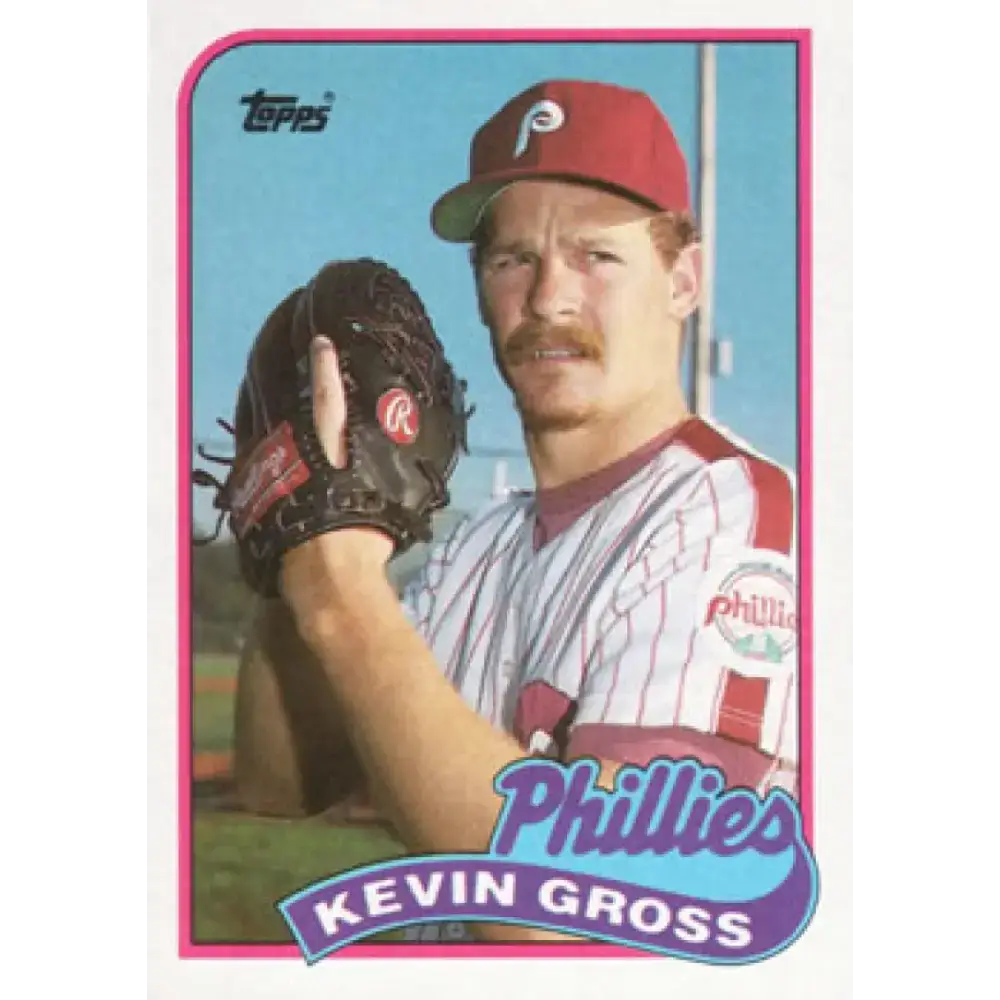1989 Topps #215 Kevin Gross NM-MT Philadelphia Phillies Baseball Card - Baseball Card Single