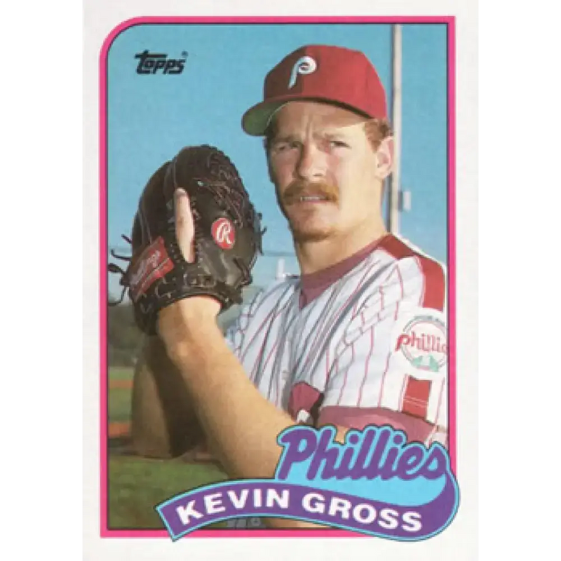 1989 Topps #215 Kevin Gross NM-MT Philadelphia Phillies Baseball Card - Baseball Card Single