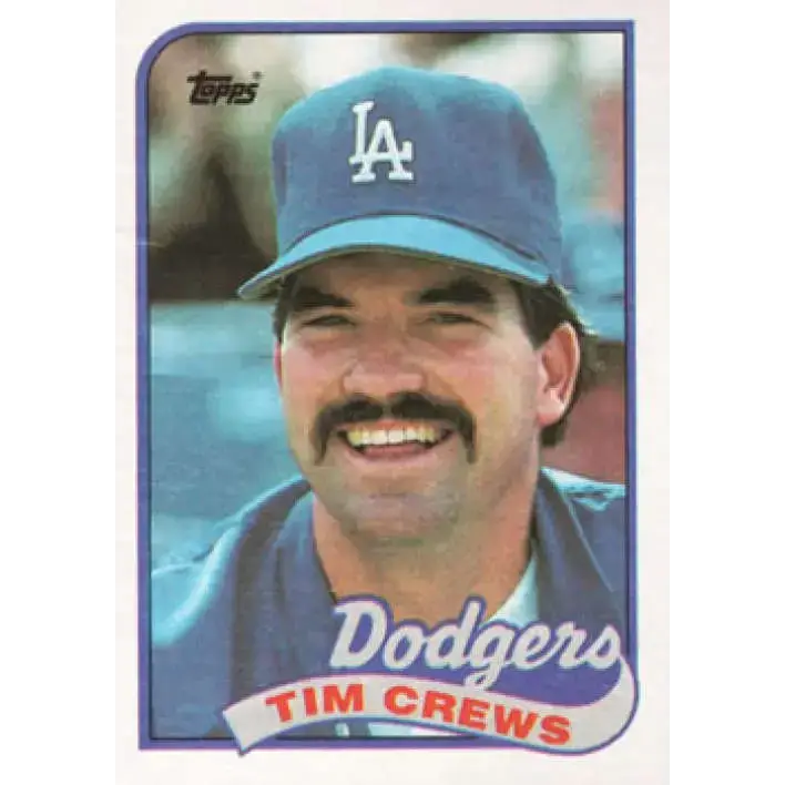 1989 Topps #22 Tim Crews NM-MT Los Angeles Dodgers Baseball Card - Baseball Card Single