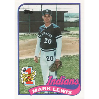 1989 Topps #222 Mark Lewis NM-MT RC Rookie Cleveland Indians Baseball Card