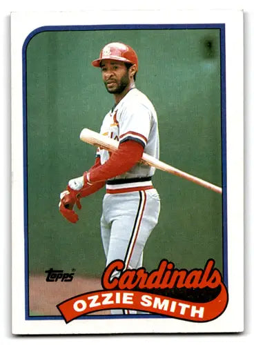 Ozzie Smith 1989 Topps baseball card with original gloss and excellent Cardinals detail