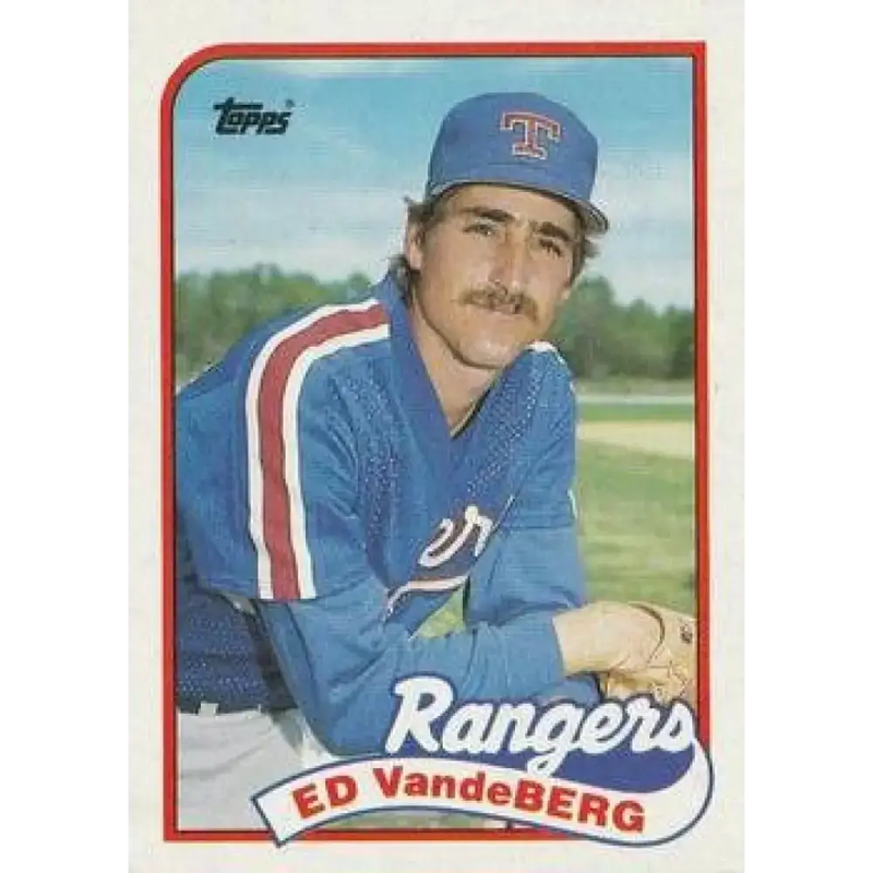 1989 Topps #242 Ed Vande Berg NM-MT Texas Rangers Baseball Card - Baseball Card Single