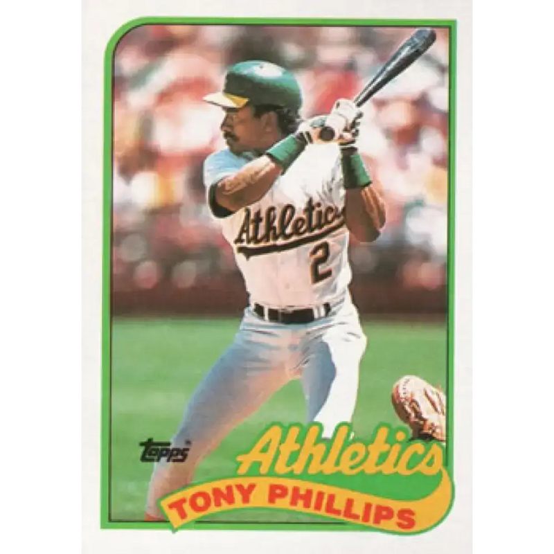 1989 Topps #248 Tony Phillips NM-MT Oakland Athletics Baseball Card - Baseball Card Single