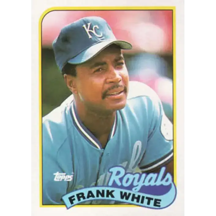 1989 Topps #25 Frank White NM-MT Kansas City Royals Baseball Card - Baseball Card Single