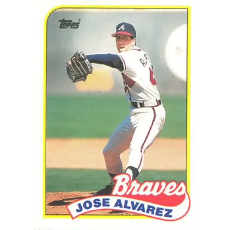 1989 Topps #253 Jose Alvarez NM-MT RC Rookie Atlanta Braves Baseball Card - Baseball Card Single