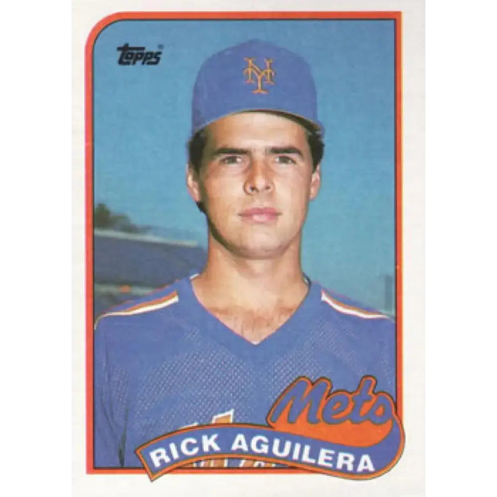 1989 Topps #257 Rick Aguilera NM-MT New York Mets Baseball Card - Baseball Card Single