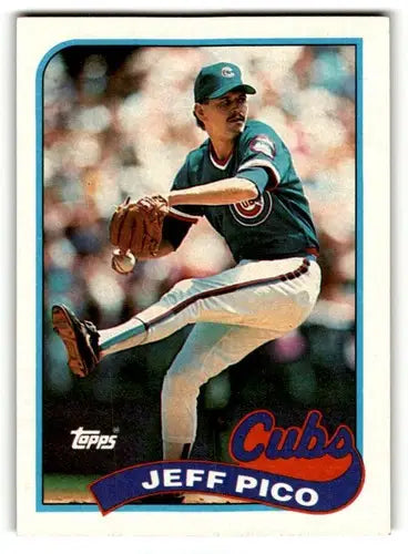 Original gloss Jeff Pico Chicago baseball card from 1989 Topps #262 Pico Chicago Cubs