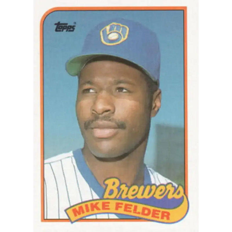 1989 Topps #263 Mike Felder NM-MT Milwaukee Brewers Baseball Card - Baseball Card Single
