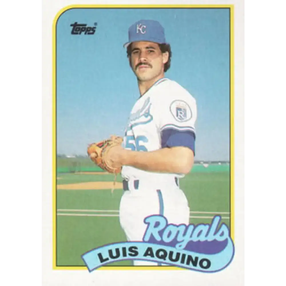 1989 Topps #266 Luis Aquino NM-MT Kansas City Royals Baseball Card