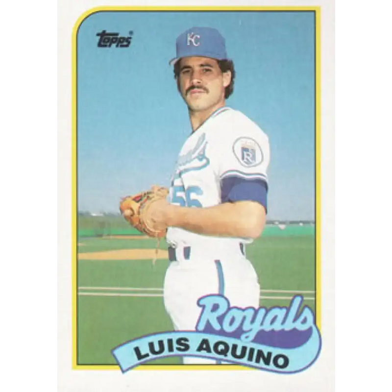 1989 Topps #266 Luis Aquino NM-MT Kansas City Royals Baseball Card - Baseball Card Single