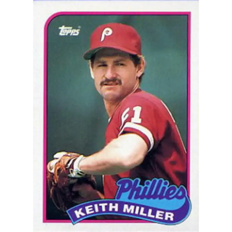 1989 Topps #268 Keith Miller NM-MT RC Rookie Philadelphia Phillies Baseball Card - Baseball Card Single