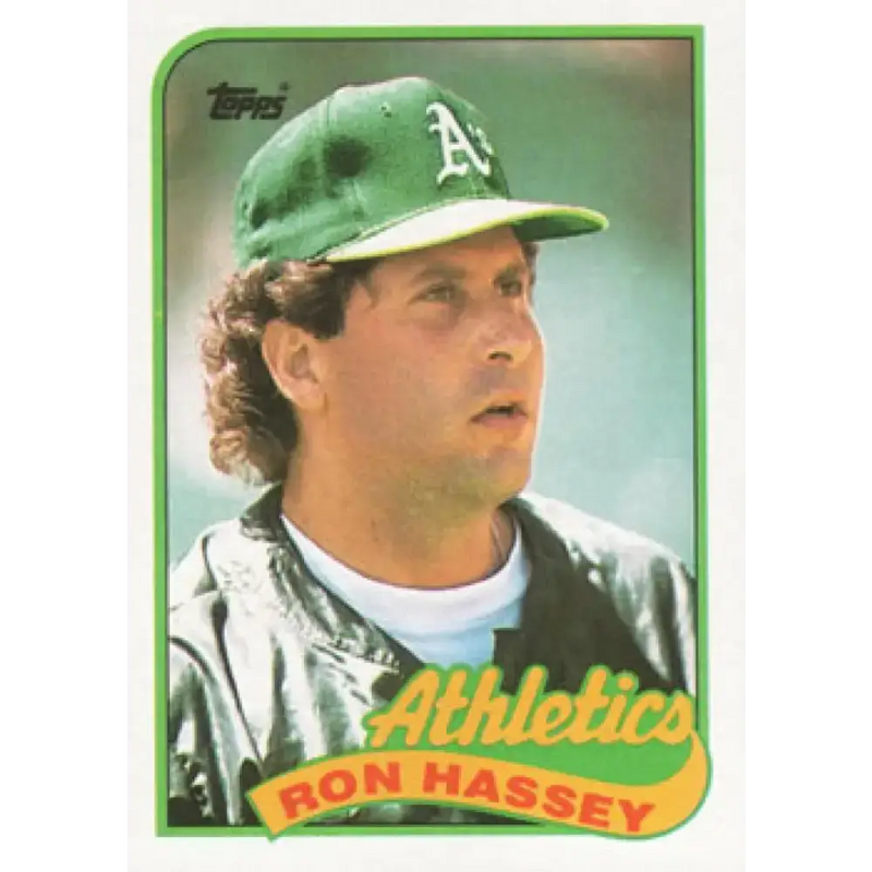 1989 Topps #272 Ron Hassey NM-MT Oakland Athletics Baseball Card - Baseball Card Single