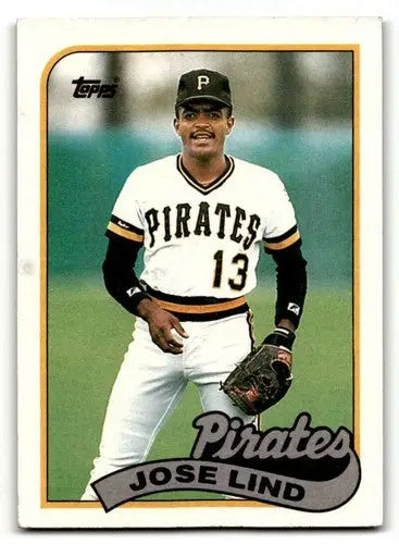 1989 Topps #273 Jose Lind Pittsburgh Pirates Baseball Cards EX/NM ID:61597 - Baseball Card Single