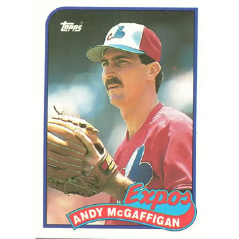 1989 Topps #278 Andy McGaffigan NM-MT Montreal Expos Baseball Card - Baseball Card Single