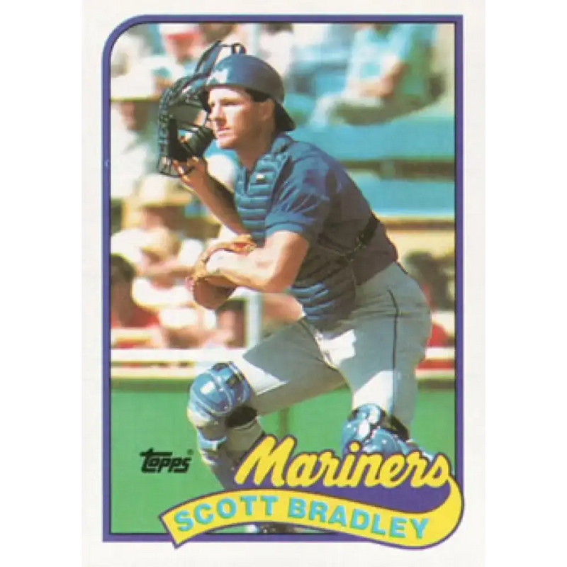 1989 Topps #279 Scott Bradley NM-MT Seattle Mariners Baseball Card - Baseball Card Single