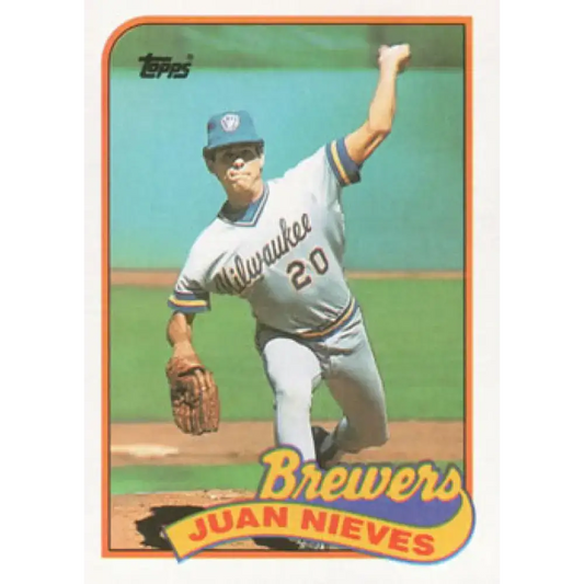 1989 Topps #287 Juan Nieves NM-MT Milwaukee Brewers Baseball Card