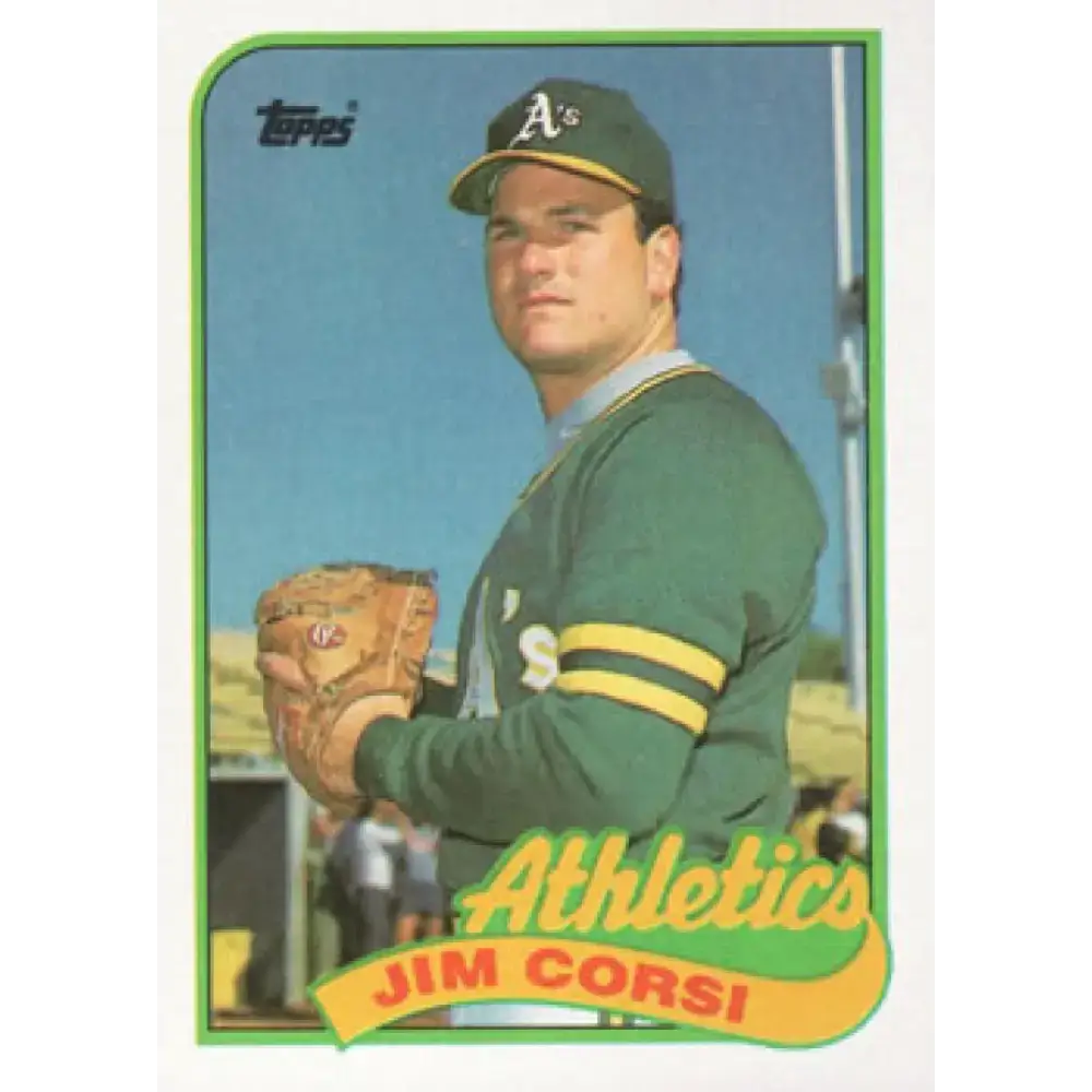 1989 Topps #292 Jim Corsi NM-MT RC Rookie Oakland Athletics Baseball Card