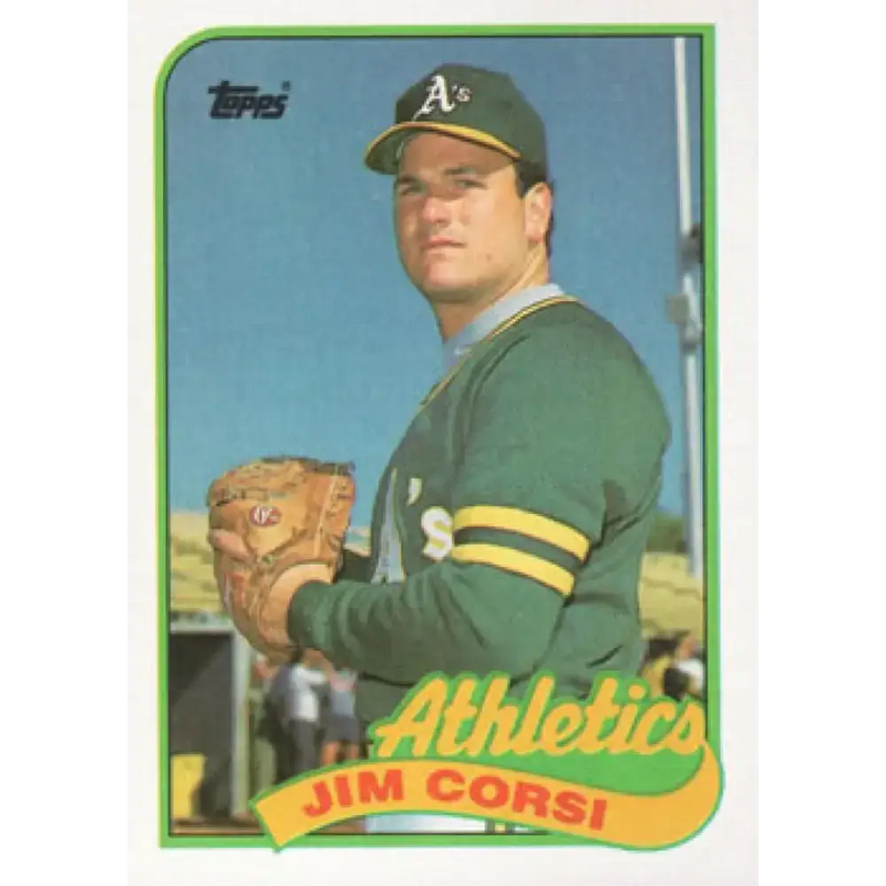 1989 Topps #292 Jim Corsi NM-MT RC Rookie Oakland Athletics Baseball Card - Baseball Card Single