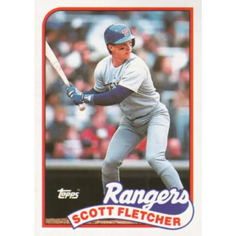 1989 Topps #295 Scott Fletcher NM-MT Texas Rangers Baseball Card - Baseball Card Single