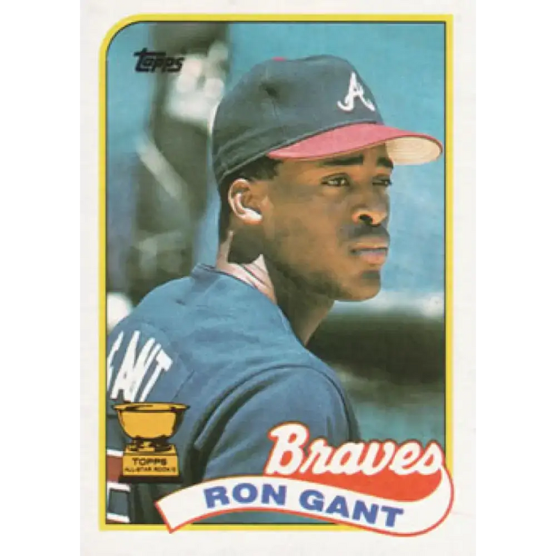 1989 Topps #296 Ron Gant AS NM-MT Atlanta Braves Baseball Card - Baseball Card Single