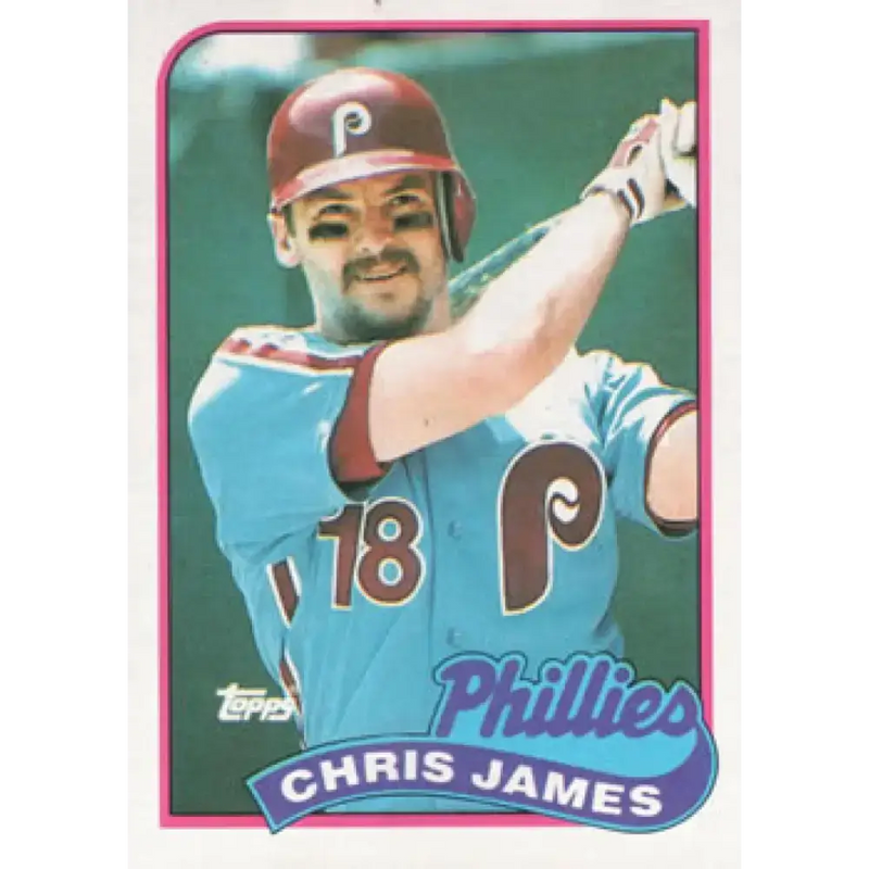 1989 Topps #298 Chris James NM-MT Philadelphia Phillies Baseball Card - Baseball Card Single