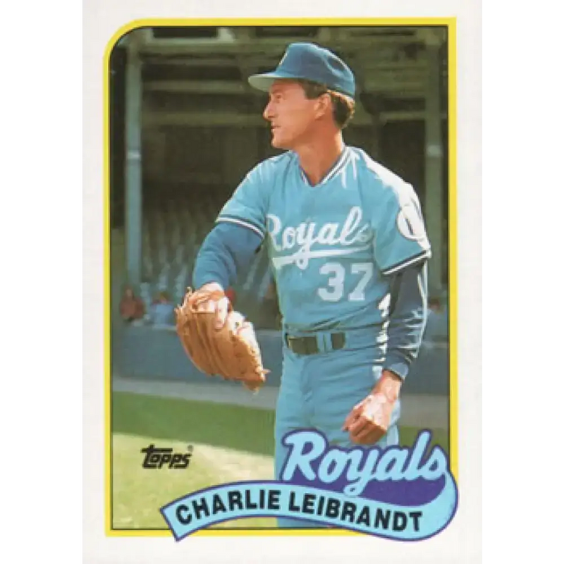 1989 Topps #301 Charlie Leibrandt NM-MT Kansas City Royals Baseball Card - Baseball Card Single