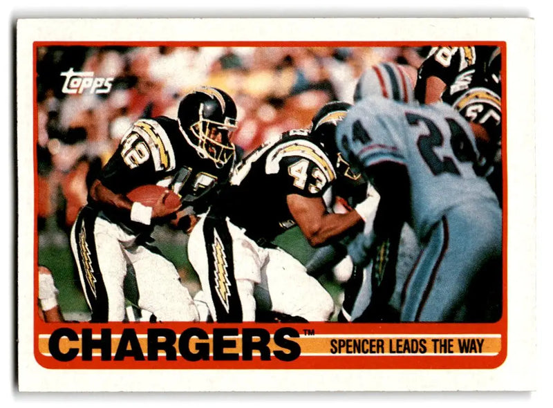 1989 Topps #303 Chargers Team Leaders (Spencer Leads the Way) - Football Card Single