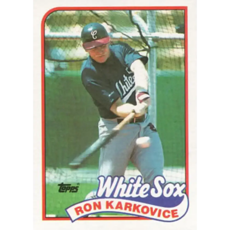 1989 Topps #308 Ron Karkovice NM-MT Chicago White Sox Baseball Card - Baseball Card Single