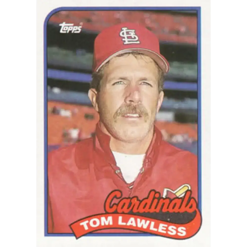1989 Topps #312 Tom Lawless NM-MT St. Louis Cardinals Baseball Card - Baseball Card Single