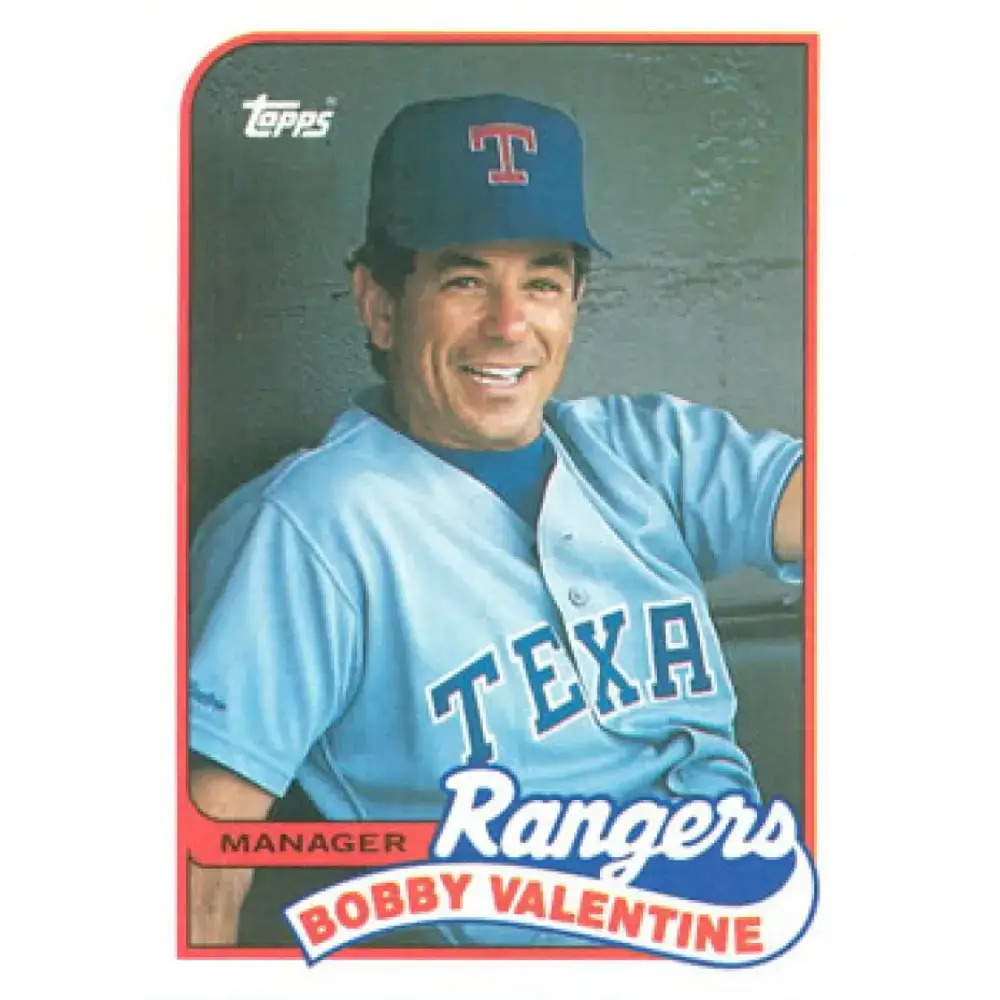 1989 Topps #314 Bobby Valentine MG NM-MT Texas Rangers Baseball Card