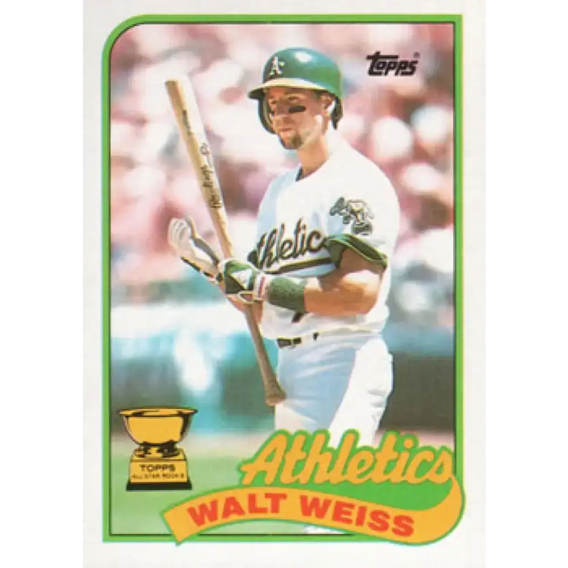 1989 Topps #316 Walt Weiss NM-MT Oakland Athletics Baseball Card - Baseball Card Single