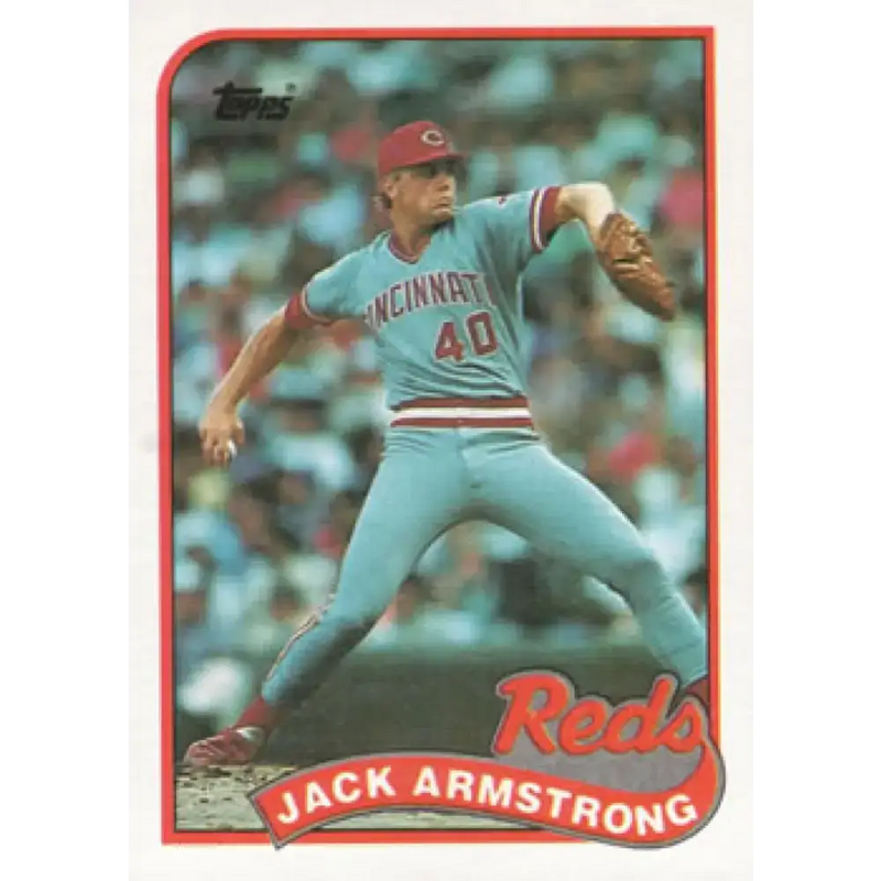1989 Topps #317 Jack Armstrong NM-MT RC Rookie Cincinnati Reds Baseball Card - Baseball Card Single