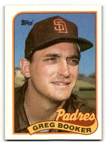 Original gloss 1989 Topps Greg Booker San Diego Padres baseball card image