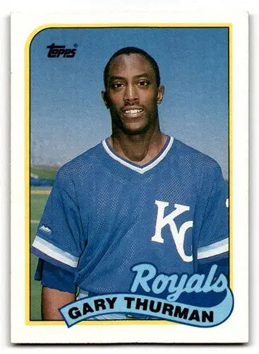 1989 Topps #323 Gary Thurman Kansas City Royals Baseball Cards EX/NM ID:61563 - Baseball Card Single