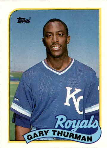 Original gloss Gary Thurman baseball card from 1989 Topps #323 near mint Royals