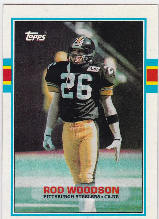1989 Topps #323 Rod Woodson RC Pittsburgh Steelers - Football Card Single