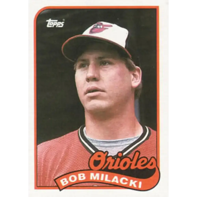 1989 Topps #324 Bob Milacki NM-MT RC Rookie Baltimore Orioles Baseball Card - Baseball Card Single