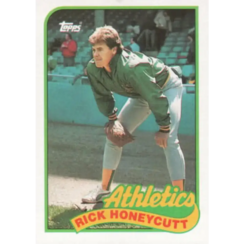 1989 Topps #328 Rick Honeycutt NM-MT Oakland Athletics Baseball Card - Baseball Card Single