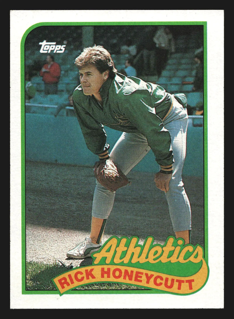 1989 Topps #328 Rick Honeycutt Oakland Athletics - Baseball Card Single