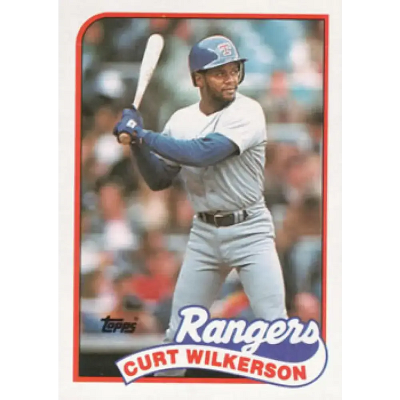 1989 Topps #331 Curtis Wilkerson NM-MT Texas Rangers Baseball Card - Baseball Card Single