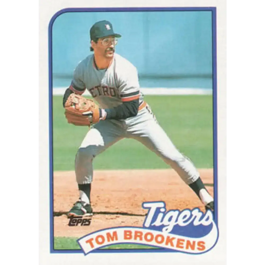 1989 Topps #342 Tom Brookens NM-MT Detroit Tigers Baseball Card - Baseball Card Single