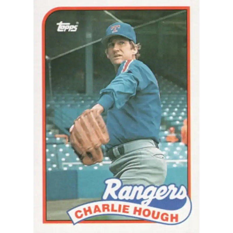1989 Topps #345 Charlie Hough NM-MT Texas Rangers Baseball Card - Baseball Card Single