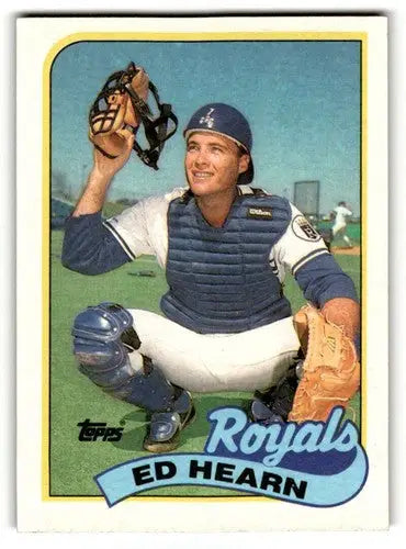 Ed Hearn Kansas City Royals baseball card from 1989 Topps #348 in NM condition
