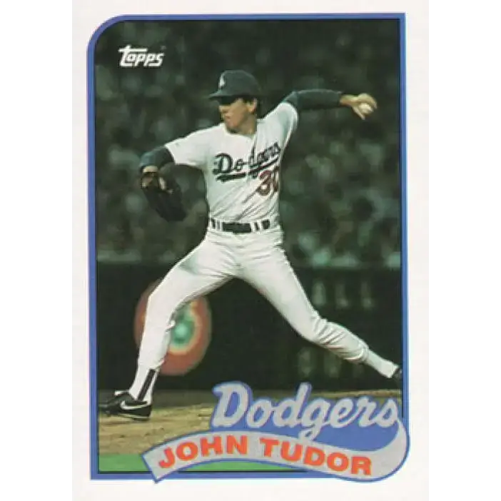 1989 Topps #35 John Tudor UER NM-MT Los Angeles Dodgers Baseball Card - Baseball Card Single