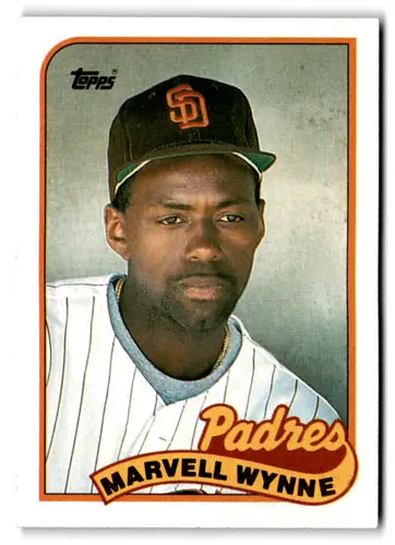 Original gloss Marvell Wynne baseball card 1989 Topps mint Padres ID 73546